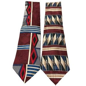 Vintage Silk Monsieur Givenchy Tie - Set of 2